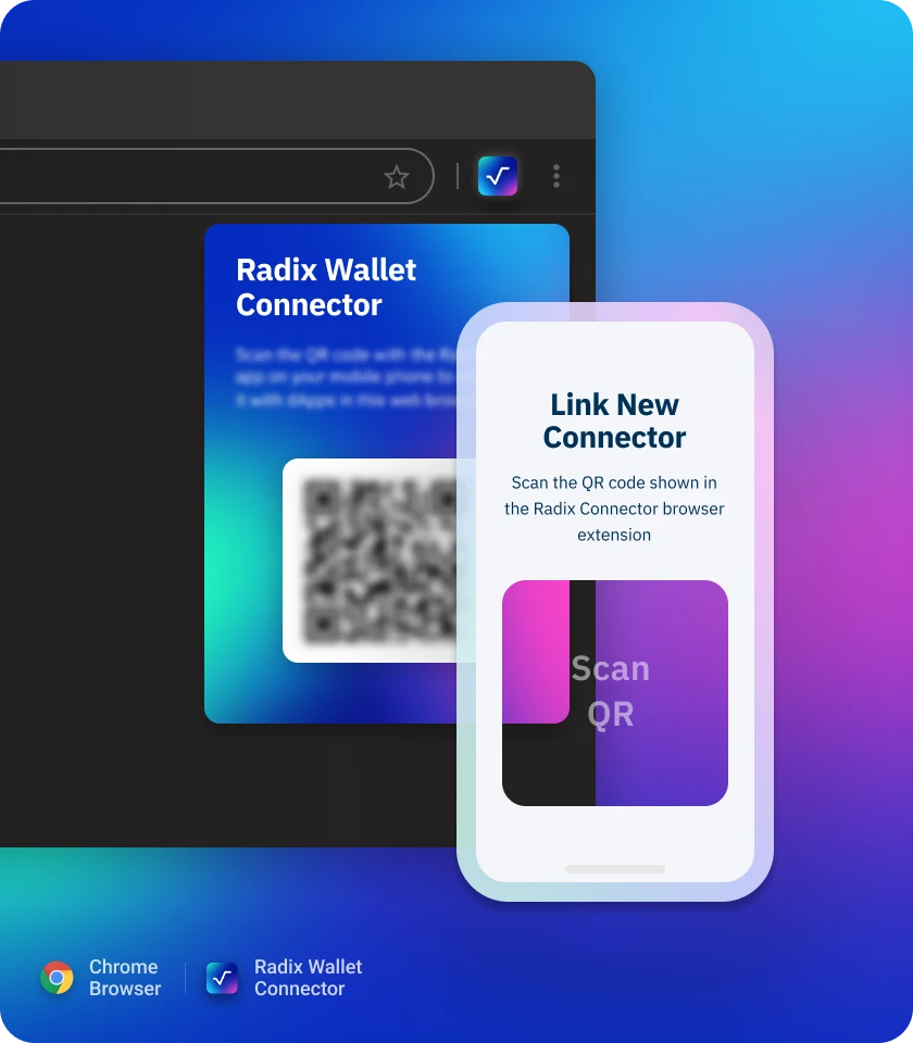Follow the setup instructions on wallet.radixdlt.com and link the Radix Connector browser extension. It's highly recommended to use the Radix Wallet in conjunction with a Ledger hardware wallet.